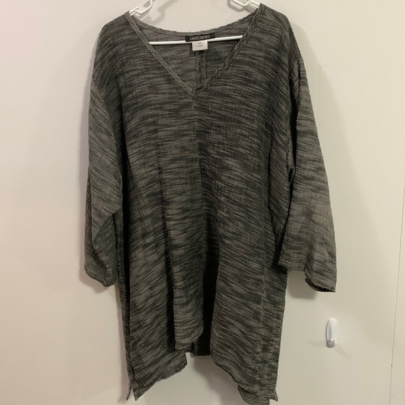 Carol Turner V Neck tunic, size X-Large plus size good condition long flare - Picture 1 of 7
